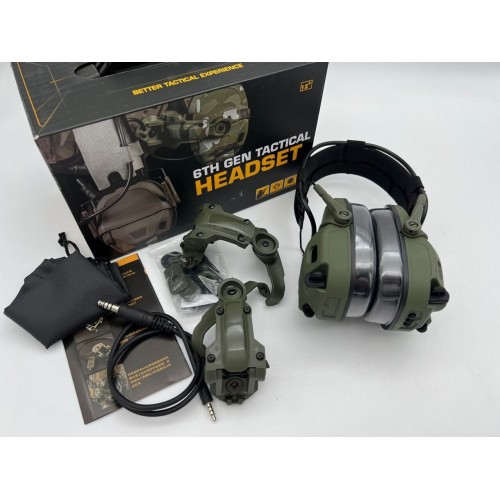 6TH GEN TACTICAL HEADSET тактическая гарнитура, звукосниматель и шумоподавление, активные в Калининграде
