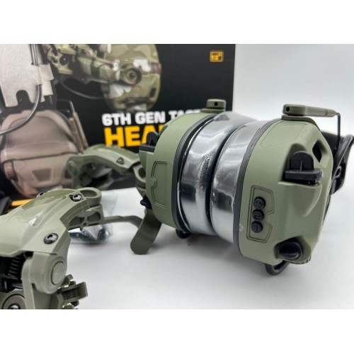 6TH GEN TACTICAL HEADSET тактическая гарнитура, звукосниматель и шумоподавление, активные в Калининграде