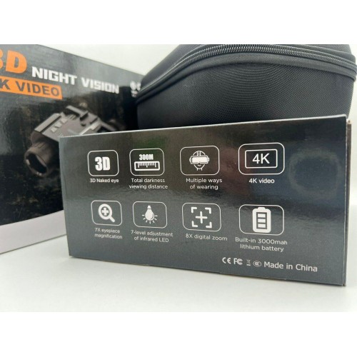 Бинокль ночного видения 3D NIGHT VISION / 4K VIDEO  (с креплением на голову)  в Калининграде
