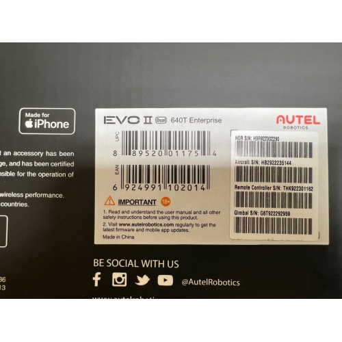 Квадрокоптер Autel Robotics EVO II Dual 640T (Thermal) Enterprise в самой максимальной топовой комплектации в Калининграде