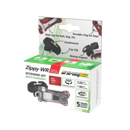 Наключный фонарь Armytek Zippy Extended Set WR (Red Ruby) в Калининграде