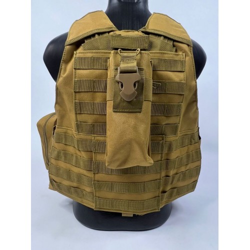 Тактический разгрузочный жилет «5 / пять карманов» с подсумками Tactical Molle Plate Carrier для съемных бронепластин в Калининграде